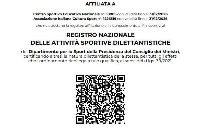 Registro attività sportive
